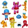 OBLRXM 10 Pièces Pocoyo Mini Figurines Set, Pocoyo Figurine, Pocoyo Figurine Gâteau Toppers, Figurine PVC 10cm Figurine À Col