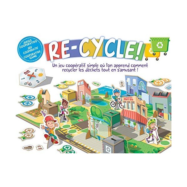 Educa - Jeux de Société Re-Cycle! Apprenez à Recycler en Vous Amusant avec ce Jeu de Table Amusant | Jeux de Plateaux pour En