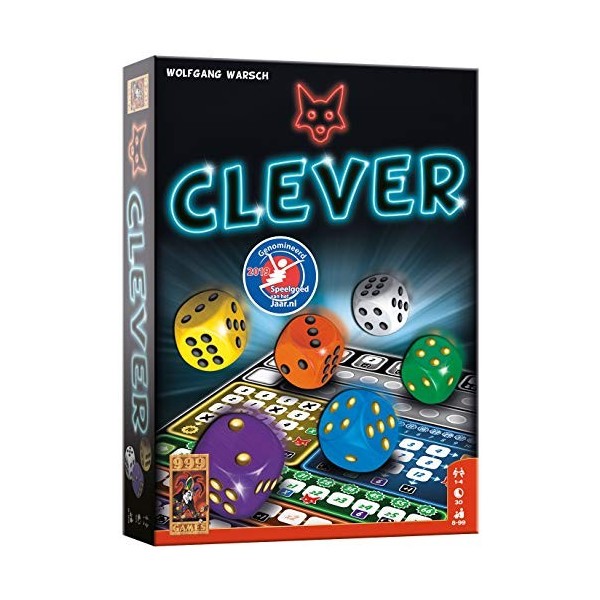 999 Games- Clever Dobbelspel Jeu de dés, 999-CLE01, Multicolore