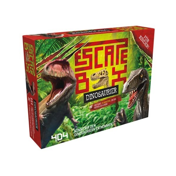 404 Editions- Escape Box Dinosaure Dinosaurier Jeu, OBOD0002, Multicolore, coloré, Centre