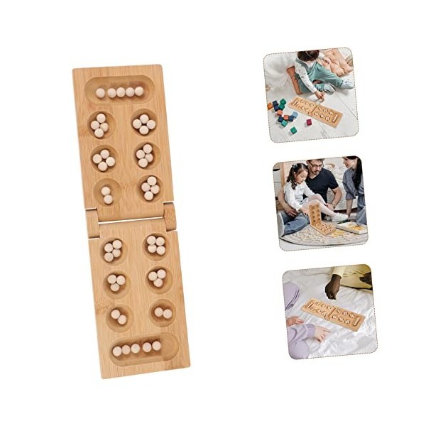 TOYANDONA 1 Pc Mancalá Mancala pour Les Enfants Planche De Mancala Bricolage Jeu De Dames Jeu De Société Mancala pour Adultes