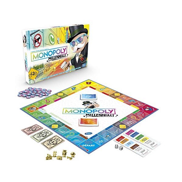 Monopoly - Jeu de Societe Millennials - Jeu de Plateau - Version Française