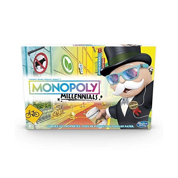 Monopoly - Jeu de Societe Millennials - Jeu de Plateau - Version Française