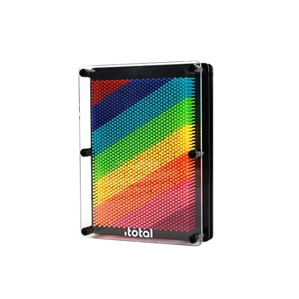 I-TOTAL® - Grand Pin Art Board en plastique 25 x 5,5 x 14,8 cm pour garçons, Pin Art 3D pour la maison et la salle de jeux.