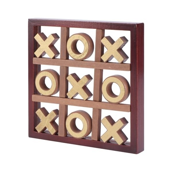 TOYANDONA 1 Jeu XO Échecs Jeu De Plateau Interactif Jouet Déchecs en Bois Tableau Interactif Jouets De Puzzle Jouets De Jeu 