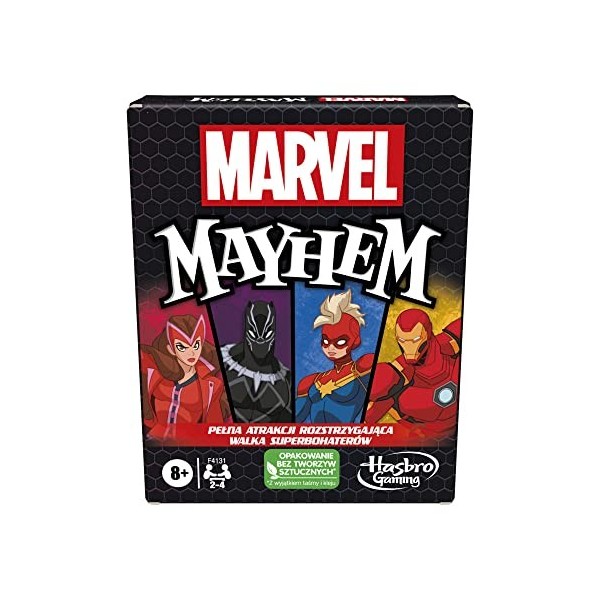 Hasbro Gaming Marvel Mayhem Jeu de Cartes Multicolore 8 Ans Polonais 