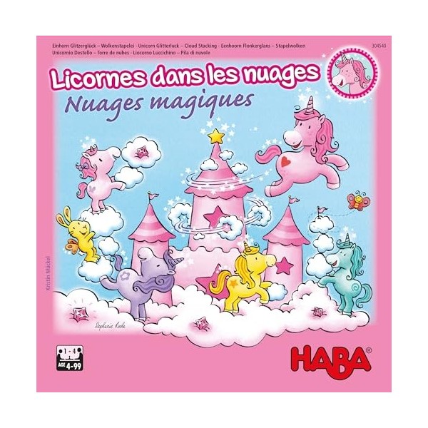 HABA - Licornes dans Les Nuages - Magiques - Jeu coopératif - 4 Ans et Plus - Réf 304540