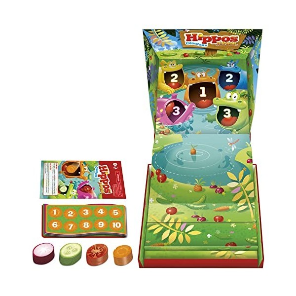 Jeu de Plateau Hippos Gloutons Junior, Jeu préscolaire pour Enfants pour Apprendre à Compter