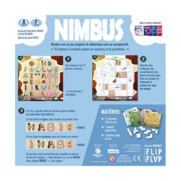 Nimbus - Flip Flap Editions - Jeu de société Enfants - Jeu de langage - Jeu de Mots