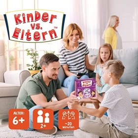 KANGUR Jeu de Plateau Familial Jeux de Société pour Enfants et Adultes Quiz Jeu de Cartes Enfants Contre Parents Version Fran