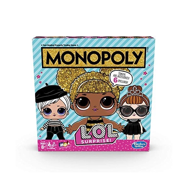 Monopoly Game : L.O.L. Surprenez ! Jeu de société édition pour enfants de 8 ans et plus - Version Anglaise