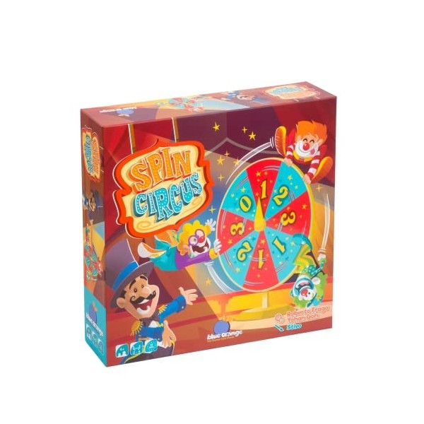 Blue Orange - Spin Circus - Jeu de Société - Jeu sur Le thème du Cirque - Jouez en Famille - Jeu Parents Enfants - Jeu ludiqu