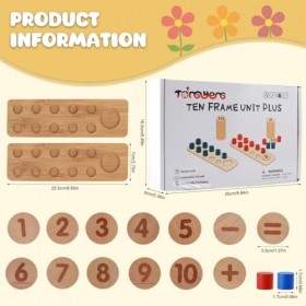 Jouet Mathématiques Montessori, Jeux Éducatif Mathématiques, Jeu en Bois Addition et Soustraction dans la Limite de 20, Jouet