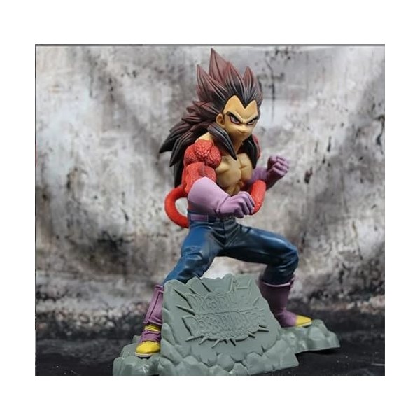 XRHOT Figurine Anime, 20 CM / 7,8 Pouces Super Saiyan 4 Vegeta Figurine Anime Super Toy Action Enfants Fan PVC Collection Jou