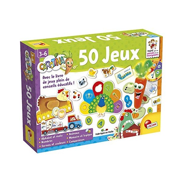 Liscianigiochi - Un Livre Par Jour - Stylo Parlant Et Limineux - Jeu Educatif - Pour Enfants de 3 à 6 ans - Carotina