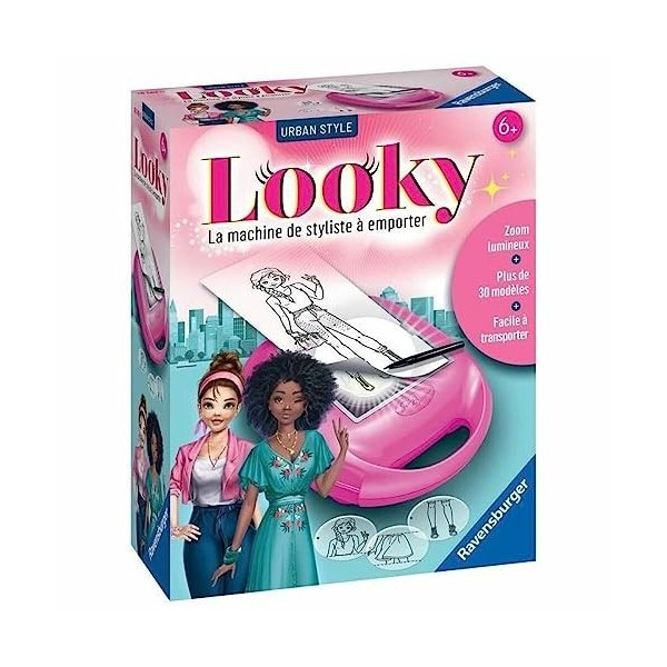 Ravensburger – Looky Midi Urban Style – Loisir créatif – Dessin de mode – Stylisme – Projection zoom – Activité détente et cr