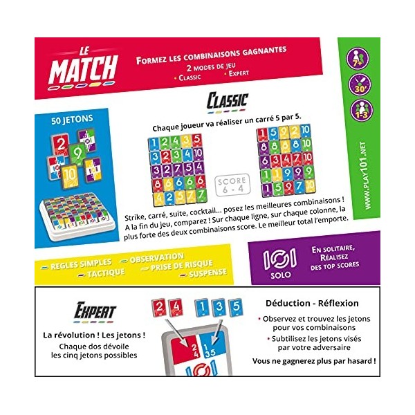 spot games Jeu 101, Le Match, Boite métal