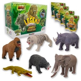 Sbabam, Funny Box Jungle Predators Maxi, Jeux pour Enfants Kiosques à journaux, Animaux Jouet pour Enfants Pack 4 Pcs Animaux