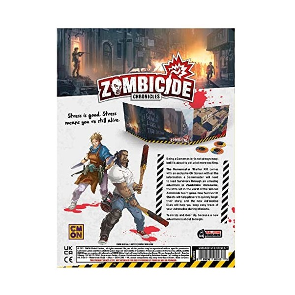 Zombicide Chronicles Kit de démarrage GameMaster Jeu de stratégie Jeu coopératif pour adultes et adolescents à partir de 14 a