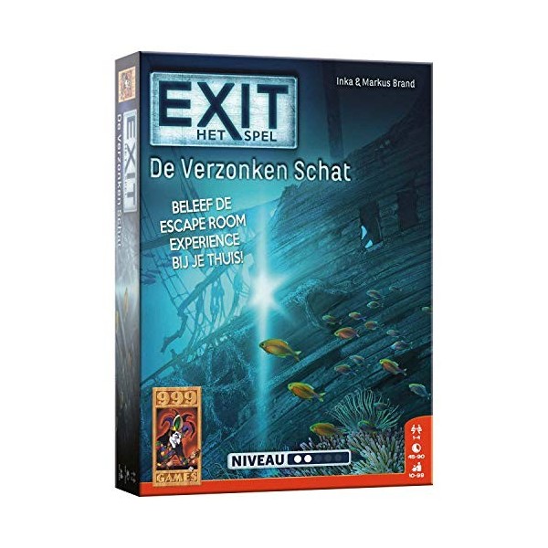 999 Games- EXIT-De Verzonken Schat Breinbreker Brise-feu, 999-EXI08, Toutes Les Couleurs