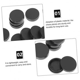 Didiseaon 150 Pièces De Jeu Pièces De Rechange pour Échecs Jeu De Dames Jetons De Jeu Jetons De Jeu Accessoires Blancs Jouets