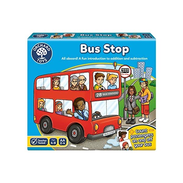 Orchard Toys Bus Stop Game, Educational Addition and Subtraction Maths Game, Teacher Tested, Perfect for Children Aged 4-8, E
