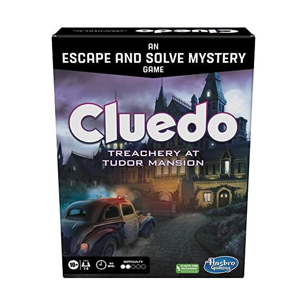 Hasbro Gaming Cluedo Treachery at Tudor Mansion, an Escape & Solve Mystery Game, Coopératif Family Game, Mystery Games for 10