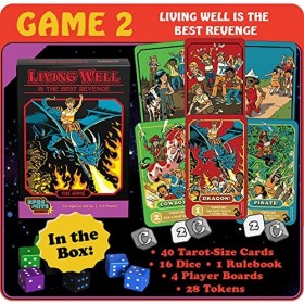 Cryptozoic - Living Well is The Best Revenge - Steven Rhodes Games Vol. 2 - Jeu de dés rétro mystérieux - 14 Ans et Plus - 2 