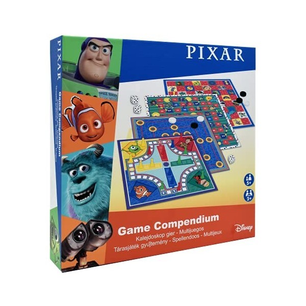 Disney Pixar Games Compendium, Profitez de 4 Jeux de société, Neuf Hommes Morris, Courants dair, Ludo, Jeu déchelles, Excel