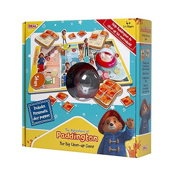 Ideal, Paddington Bear - The big Clean-up Board Game!, Kids Games, The Adventures of Paddington Bear, for 2-4 Players, Ages 4