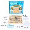 RMENGZHOUXI Planche de Multiplication en Bois Pensée Interactive Jeu de société Montessori Jeu de Puzzle dapprentissage préc