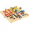 Small Foot 10951 Ludo Île de pirates en bois certifié 100% FSC, plateau de jeu pliable, à partir de 3 ans société, multicolor