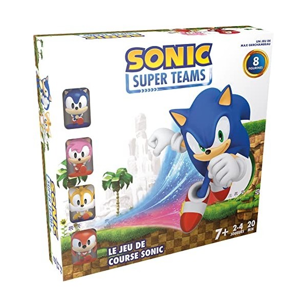 Asmodee, Sonic Super Teams, Officiel Sega, avec le Hérisson Supersonique, Jeu de Course de Société Famille & Enfants dès 7 An