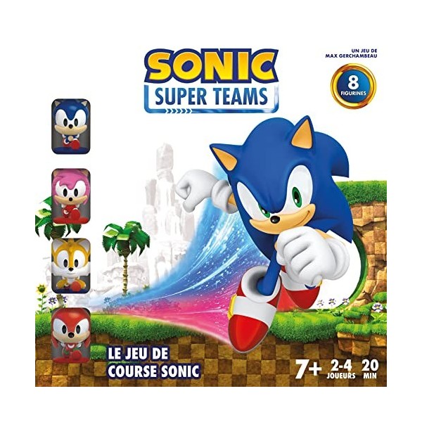 Asmodee, Sonic Super Teams, Officiel Sega, avec le Hérisson Supersonique, Jeu de Course de Société Famille & Enfants dès 7 An