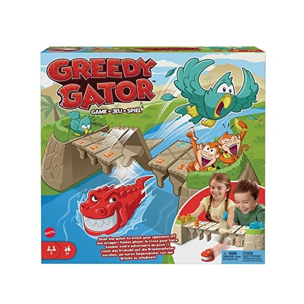 Croco Jungle Jeu De Cartes Pour Faire Traverser Le Pont Aux Pions En Forme De Singes Et Perroquets, Pour 2 Joueurs, Pour Soir