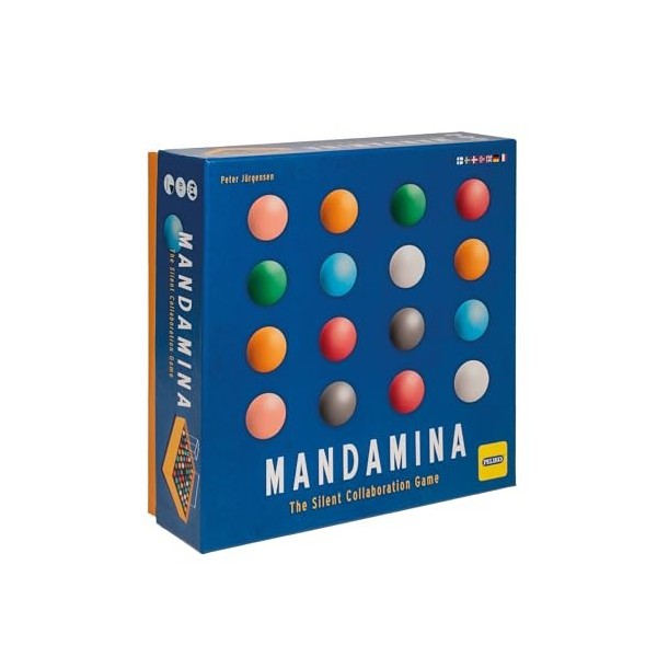 Martinex - Mandamina - Jeu coopératif Silencieux avec des Billes en Bois - Jeu coopératif pour 1 à 4 Joueurs à partir de 8 An