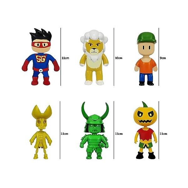 Lot de 8 figurines Stumble Guys - Figurines de jeu Stumble Guys - Mini  jouets - Décoration de gâteau - Cadeaux d'anniversaire