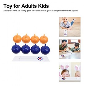 TOYANDONA Balle De Curling Jouet De Curling Jeu De Curling à Domicile Jeu Dintérieur Amusant Jeu De Table Jeu De Curling sur