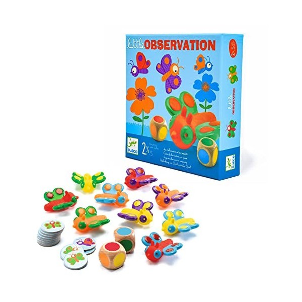 Djeco Jeu Little Observation, Jeux daction et Reflets, Jeux éducatifs, Multicolores 15 