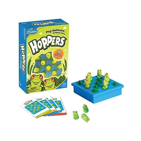 Ravensburger Thinkfun Hoppers - Peg Solitaire Jeu - Version Anglaise