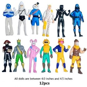 DGTSYAL Figurine Anime 12PCS Décoration de gâteau de Jeu Série Micro Légendaire Mode Squad, Modèle de Jouet avec Outils de Ré