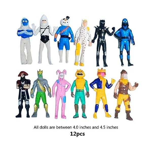 DGTSYAL Figurine Anime 12PCS Décoration de gâteau de Jeu Série Micro Légendaire Mode Squad, Modèle de Jouet avec Outils de Ré