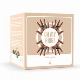 Helvetiq- Oh My Ring Jeu Familial et de rapidité avec des Anneaux, 99930, Argent Silver , Moyen