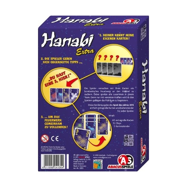 Abacus Spiele - 4135 - Jeu de Cartes - Hanabi Extra