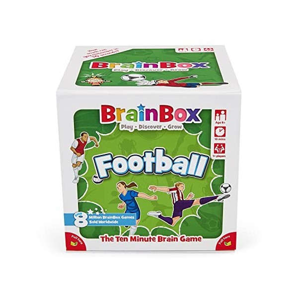 BrainBox Football 2022 , Card Game, Ages 8+, 1+ Players, 10+ Minutes Playing Time