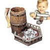 SHAVERUSH Jeu Tour Plateau Dés, Boîtier Tour Dés avec Plateau Dés, Mini-Jeux pour Le Jeu Rôle sur Table, Accessoires Jeu Rôle