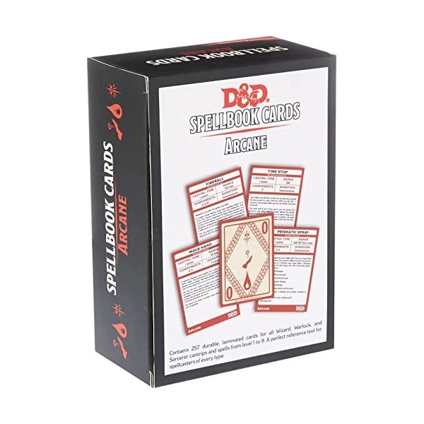 Dungeons & Dragons Spellbook Cards: Arcane D&D Accessory - Version Anglaise 