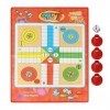 Ludo Traditional Board Brain Game Serpents et échelles Ludo Game Set pour Tous Les âges