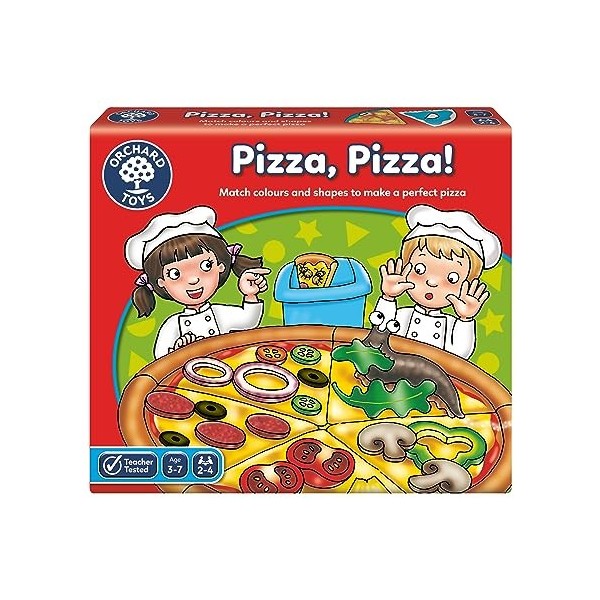 Orchard Toys Pizza, Pizza! Game, Educational Board Game for Preschoolers and Children Age 3-7, Shape and Colour Game, Educati