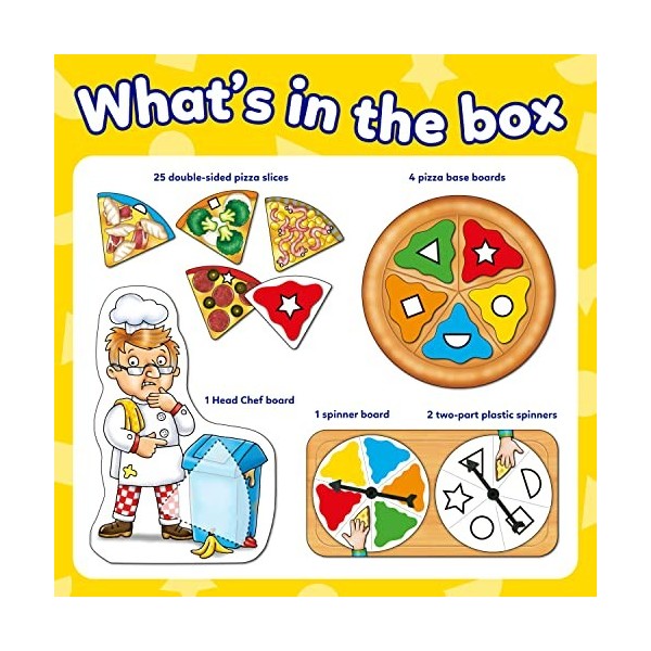 Orchard Toys Pizza, Pizza! Game, Educational Board Game for Preschoolers and Children Age 3-7, Shape and Colour Game, Educati